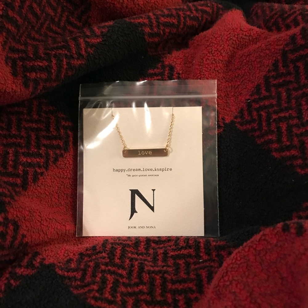 “Love” bar necklace